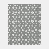 花と花びら2 フリースブランケット (正面)