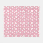 花と花びら3 フリースブランケット (正面(横))