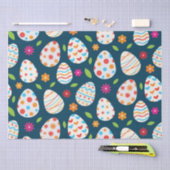 花と花を飾るイースター離れ卵 薄葉紙 (クラフト)