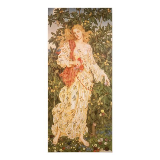 花と花弁の女神、フローラ by モーガン ラックカード (正面)