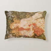 花と花弁の女神、フローラ（Morganによる) アクセントクッション (裏面)