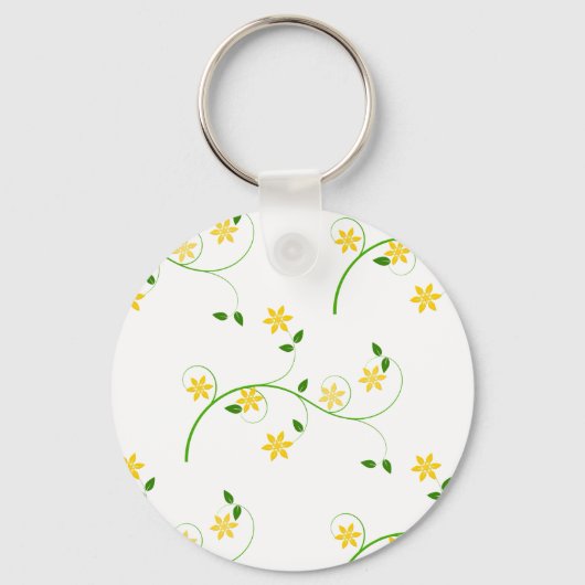 花と花飾り キーホルダー (正面)