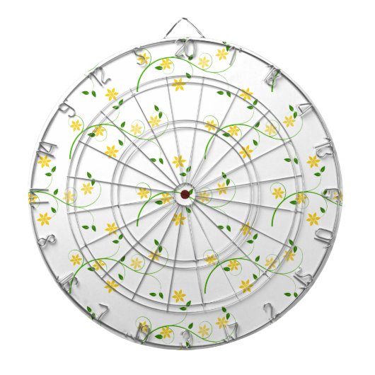 花と花飾り ダーツボード (正面)