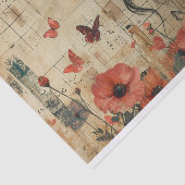 花と若い女性 薄葉紙 (詳細)