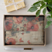 花と若い女性 薄葉紙 (ギフト)