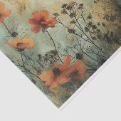 花と若い女性 薄葉紙 (詳細)