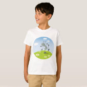 花と草原で踊るアリ Tシャツ (正面フル)