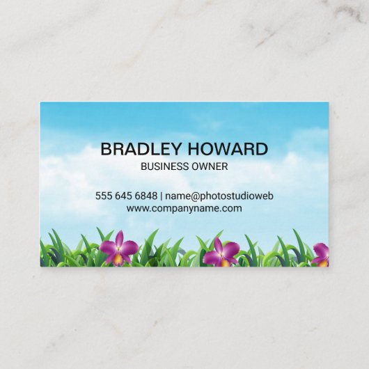 花と草園 |雲と空 名刺 (裏面)