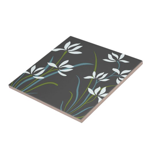 花と草 タイル (側面)