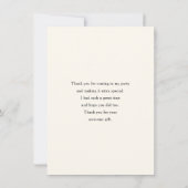 花と葉が咲く秋のカボチャ サンキューカード (裏面)