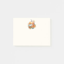 花と葉が咲く秋のカボチャ ポストイット