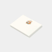 花と葉が咲く秋のカボチャ ポストイット (アングル)