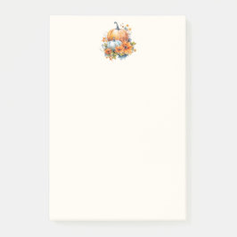 花と葉が咲く秋のカボチャ ポストイット