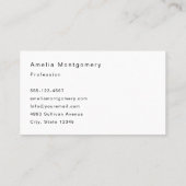 花と葉が咲く秋のカボチャ 名刺 (裏面)