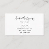 花と葉が咲く秋のカボチャ 名刺 (裏面)