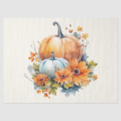 花と葉が咲く秋のカボチャ 薄葉紙 (正面)