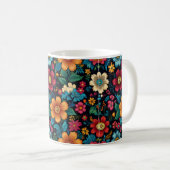 花と葉っぱ コーヒーマグカップ (正面右)
