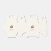 花と葉のある秋のカボチャ結婚ン フェイバーボックス (折り畳みなし)