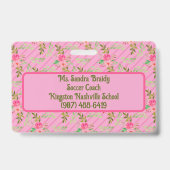 花と葉のオリジナルバッジ バッジ (裏面)