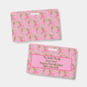 花と葉のオリジナルバッジ バッジ (正面＆裏面)