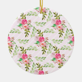 花と葉のセラミックオーナメント セラミックオーナメント