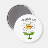 花と葉のパンおもしろいに咲く マグネット (正面/裏面)