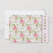 花と葉の感謝カード サンキューカード (正面)