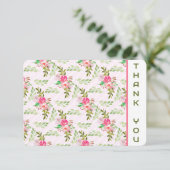 花と葉の感謝カード サンキューカード (スタンド正面)