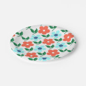 花と葉の紙プレート ペーパープレート (アングル)