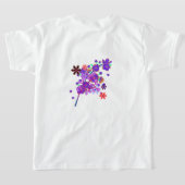 花と葉の芸術 - 植物園 Tシャツ (レイダウン裏面)