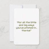 花と葉サンキューカード サンキューカード (裏面)