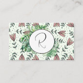 花と葉シンプルの小さな名刺 名刺 (正面)