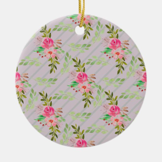 花と葉セラミックオーナメント セラミックオーナメント (正面)