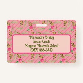 花と葉花のバッパーソナライズされたジ バッジ