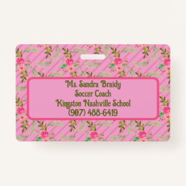 花と葉花のバッパーソナライズされたジ バッジ