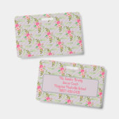 花と葉花のバッパーソナライズされたジ バッジ (正面＆裏面)