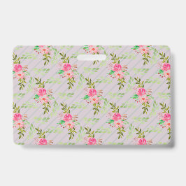 花と葉花のバッパーソナライズされたジ バッジ