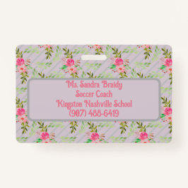 花と葉花のバッパーソナライズされたジ バッジ