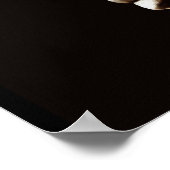 花と葉花の女性 ポスター (角)