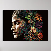 花と葉花の女性