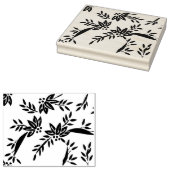 花と葉花柄の切手 ラバースタンプ (押印)