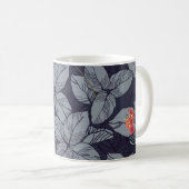 花と葉花模様,熱帯,バストル コーヒーマグカップ (正面右)