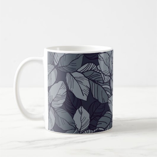 花と葉花模様,熱帯,バストル コーヒーマグカップ (左)