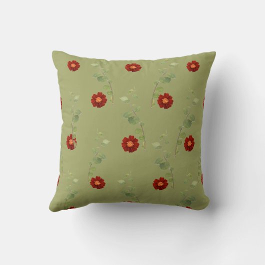 花と葉花 クッション (裏面)