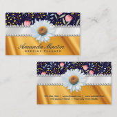 花と葉装飾柄 名刺 (正面/裏面)