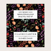 花と葉開花パターン 名刺 (外部フラット)