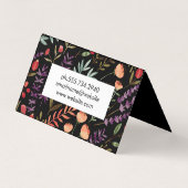 花と葉開花パターン 名刺 (裏面)