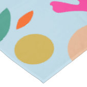 花と葉03青とピンク テーブルクロス (アングル)