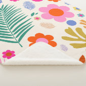 花と葉04カラフルフローラ シェルパブランケット (3/4)