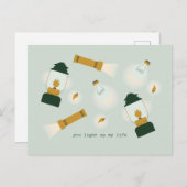 花と虹バレンタインポストカード ポストカード (正面/裏面)